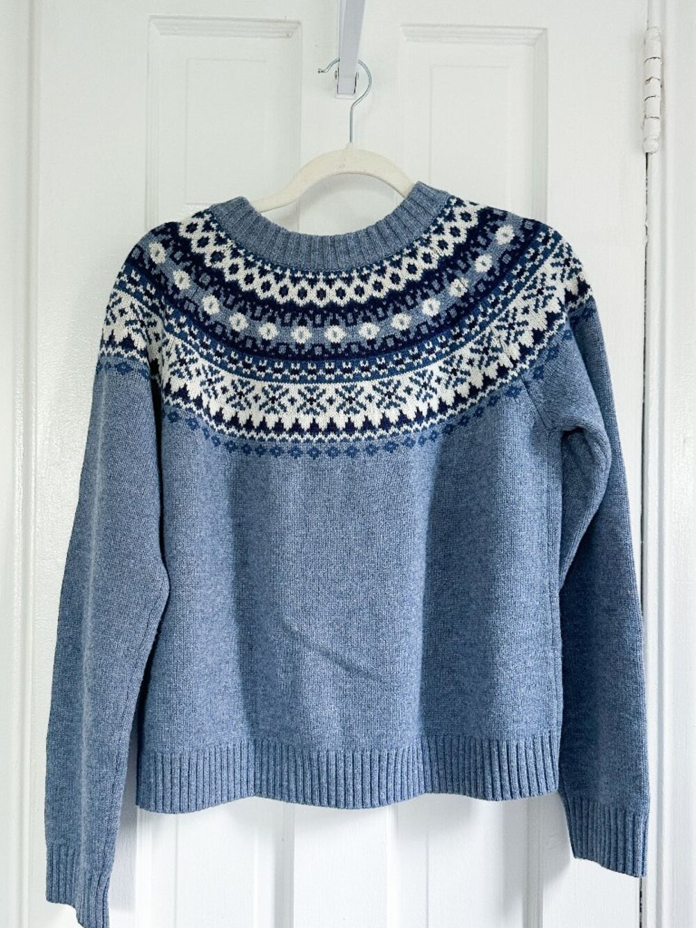 24 HOUR SALE - 9/17 !!! Blue Fair Isle Button-Front Cardigan Sweater - Picture 6 of 6